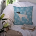 thumbnail image 3 of Carolines Treasures BB3495PW1414 Winter Snowflake English Pointer Fabric Decorative Pillow, 3 of 4