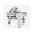 thumbnail image 4 of Exposed Shower Faucet with Stainless Steel 304 Construction, Control Valve Switch Tap for Easy Hot Cold Water Mixing, 4 of 5