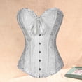 thumbnail image 4 of Bustier Top Corselet Floral Talla Espalda Lencería Bustier 1800s Vestido para Mujer Blanco XL, 4 of 9