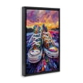 thumbnail image 2 of Stupell Industries Contemporary Vibrant Sneakers at Sunset Black Floating Frame Canvas Art, 17 x 25, by Creative Studio, 2 of 8