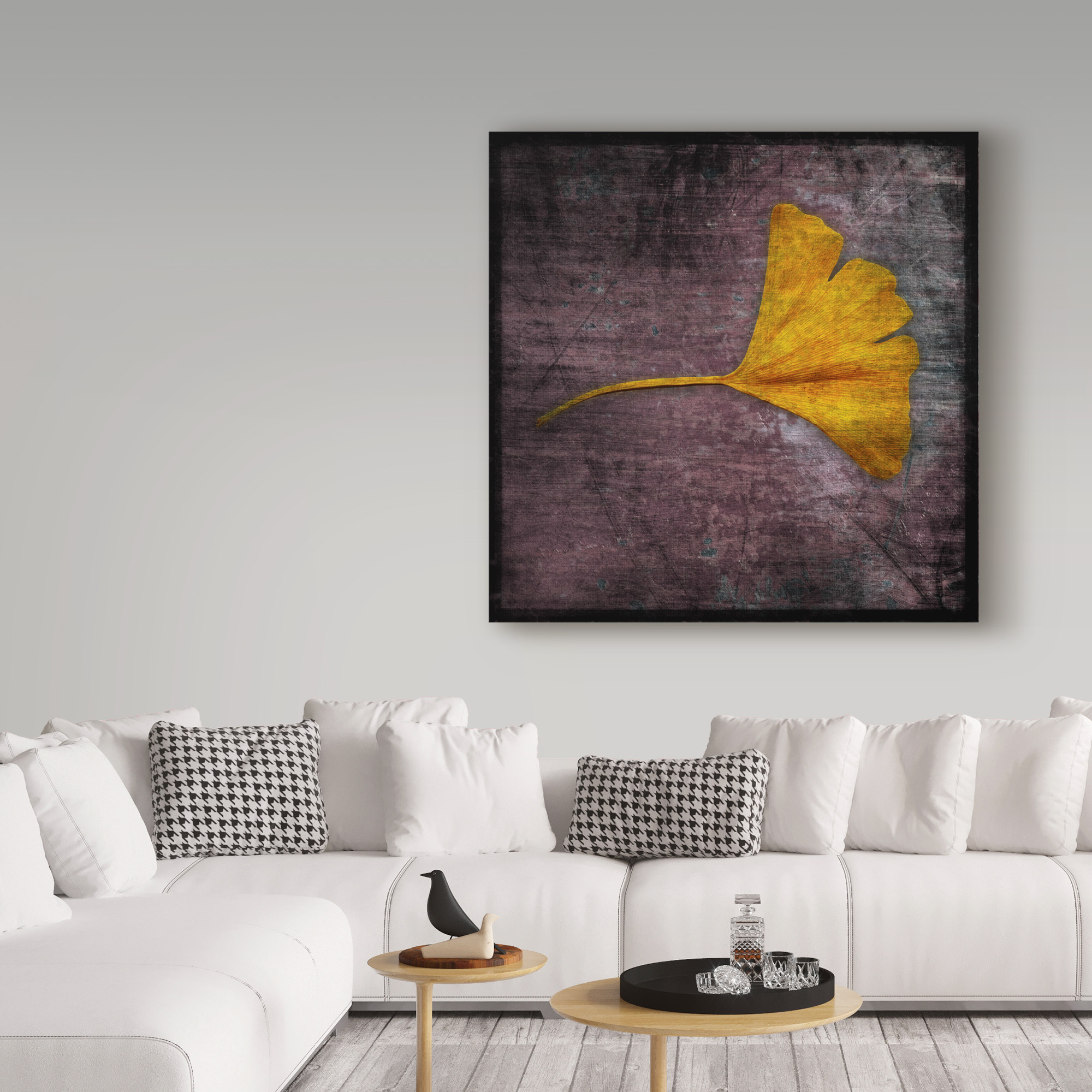 Trademark Fine Art 'Gingko Purple' Canvas Art by John W. Golden