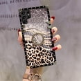 thumbnail image 1 of Funda de teléfono cuadrada con soporte de anillo de diamante con estampado de leopardo para Samsung Galaxy A54, A53, A52, A51, A71, A42, A32, A33, A72, A82, A04, A50, A70, A13 Fivean unisex, 1 of 2