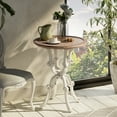 thumbnail image 2 of COZAYH Rustic Farmhouse End Table, Natural Top Side Table for Family, Dinning or Living Room, Handcrafted Finish, Modern, White, 2 of 8
