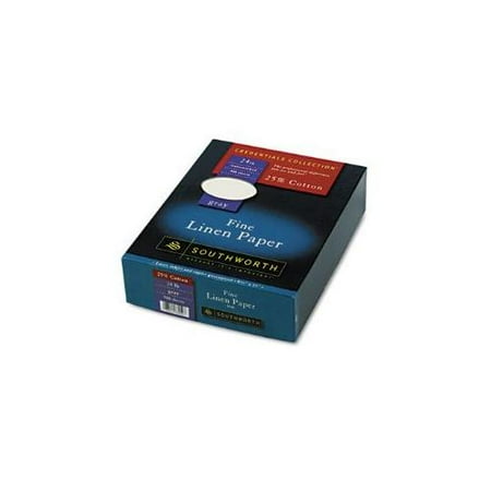 25% Cotton Linen Business Paper, Gray, 24 lbs., 8-1/2 x 11, 500/Box, FSC
