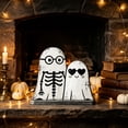 thumbnail image 6 of PoyoKee Ghost Reading Halloween Decorations, Ghost Reading Book Shelf Decor Spooky & Cute Stuff, Wooden Halloween Decor for Indoor Bedroom Fireplace, 6 of 7