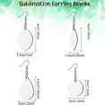 thumbnail image 5 of Pendientes de sublimación Línea de transferencia de calor en blanco Pendientes de gancho Lágrima de madera sin pulir Diversa forma, 5 of 5