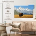 thumbnail image 5 of Elephant Stock Grand Teton Bison Bull Wall Art - Horizontal Canvas Wall Art - Living Room Wall Decor - Animal Canvas - Blue And Brown Decor - 12" x 8", 5 of 8