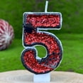 thumbnail image 2 of Btomtd Halloween Number Candles, 3 Inch Numeral Cake Topper Candle with Spider Web Decor for Spooky Party Cake, 5, 2 of 9