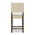 thumbnail image 6 of Linon Brook Full Back Wood Counter Stool, 24" Seat Height, Brown Finish with Linen Fabric, 6 of 9