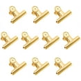 thumbnail image 1 of Clips para carpetas dorados, Coideal, paquete de 10, 2 pulgadas, clips de papel de metal Bulldog grandes de 2 pulgadas, abrazaderas para fotos, cocina casera, suministros de oficina (51mm), 1 of 7