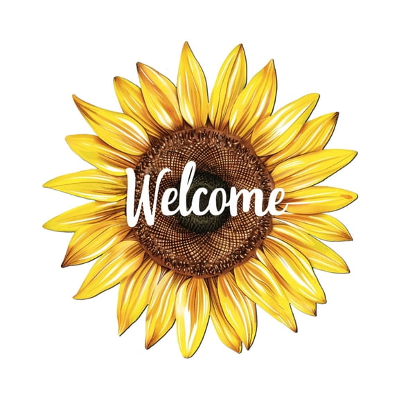 Metal Sunflower Wall Hanging Signs Iron Sunflower Hanging Wall Decor for Home Decoration Welcome Arts Plant Theme Wall Signs 25.8x25.7cm Sunflower