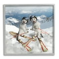 thumbnail image 4 of Stupell Industries Humorous White Cats Skiing Gear Snowcapped Mountains Graphic Art Gray Framed Art Print Wall Art, Design by Chiara, 4 of 5