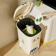 thumbnail image 3 of Osdhezcn Creamy Home Trash Bin with Hand and Foot Pedal, Large Capacity for Waste Management Waste Bin, 3 of 9