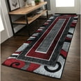 thumbnail image 4 of MDA Rug Imports Glamour Red/Black Polypropylene Area Rug 5'2'' Round 5' Round Round, 4 of 5