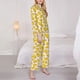 thumbnail image 3 of Fotbe Cheese Conjunto de Pijama de Manga Larga para Mujer con Estampado, Ropa de Dormir de 2 Piezas, Conjunto de Casa Suave y Cómodo con Bolsillos-Medium, 3 of 7