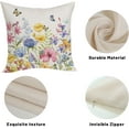 thumbnail image 3 of Spring Pillow Covers 20x20 Pack of 2 Colorful Floral Butterfly Throw Pillow Covers,Spring Summer Floral Pillowcase Rustic Farmhouse Decorative Linen Cushion Case for Home Sofa Indoor,Outdoor, 3 of 6