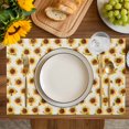 thumbnail image 4 of Beige Sunflowers Fall Placemats Set of 4, Thanksgiving Botanical Floral Placemats for Dining Table, Place Mats for Kitchen Tabletop, Waterproof Wipeable Dining Table Mats Set, 4 of 9