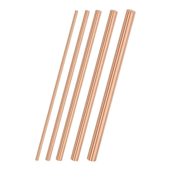Uxcell 5-Pack Copper Round Rod 2,3,4,5,6mm Diameter, 3.94 Inch Length for Various Applications