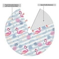 thumbnail image 4 of Kll 48" Christmas Tree Skirt Flamingo And Pineapple Xmas Tree Skirts Mat For New Year Xmas Holiday Party Indoor Outdoor Home Decoration, 4 of 9