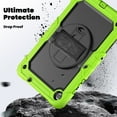 thumbnail image 3 of For Samsung Galaxy Tab A9+/A9 Plus Case 11 inch, 360 Rotating Shockproof Cover with Stand, Screen Protector, Shoulder Strap (2023, SM-X210/X216/X218), Lime, 3 of 7