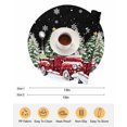 thumbnail image 6 of 15 Inch Round Placemats Set of 6, Christmas Truck Non Slip Heat Insulation PP Table Mats, Winter Snowflakes Xmas Tree Deer Black Washable Place Mats for Kitchen Dining Party Table Decor, 6 of 7