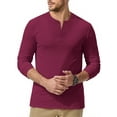thumbnail image 3 of GENTS BLISS Henley Men Sweatshirts Fleece Pullover Men Shirts Long Sleeve Button Sweatshirts for Men, 3 of 11