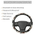 thumbnail image 4 of Kuiaobaty Full Surround Steering Wheel Cover with a Diameter of 15" Auto Steering Wheel Protector for Van Car Suv Truck Steering Wheels Accessories, Retro Brown Black Cow Daisy Flower, 4 of 6