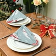 thumbnail image 3 of WOBOGO Christmas Style Snowman Cloth Napkins 6 Pieces Soft Elegant Touch Durable Absorbent Quick Drying for Elegant Dining, 3 of 8