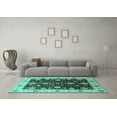thumbnail image 3 of Ahgly Company Indoor Rectangle Oriental Turquoise Blue Traditional Area Rugs, 2' x 3', 3 of 4