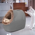 thumbnail image 4 of Cama tipo cueva gruesa y cálida para mascotas - Nido portátil aislado y cerrado para dormir para perros y gatos - Refugio acogedor con cojín de apoyo - Diseño moderno para protección invernal, 4 of 9