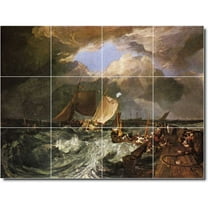 Ceramic Tile Mural-Joseph Turner Landscapes Painting 354. 17" w x 12.75" h using (12) 4.25 x 4.25 ceramic tiles