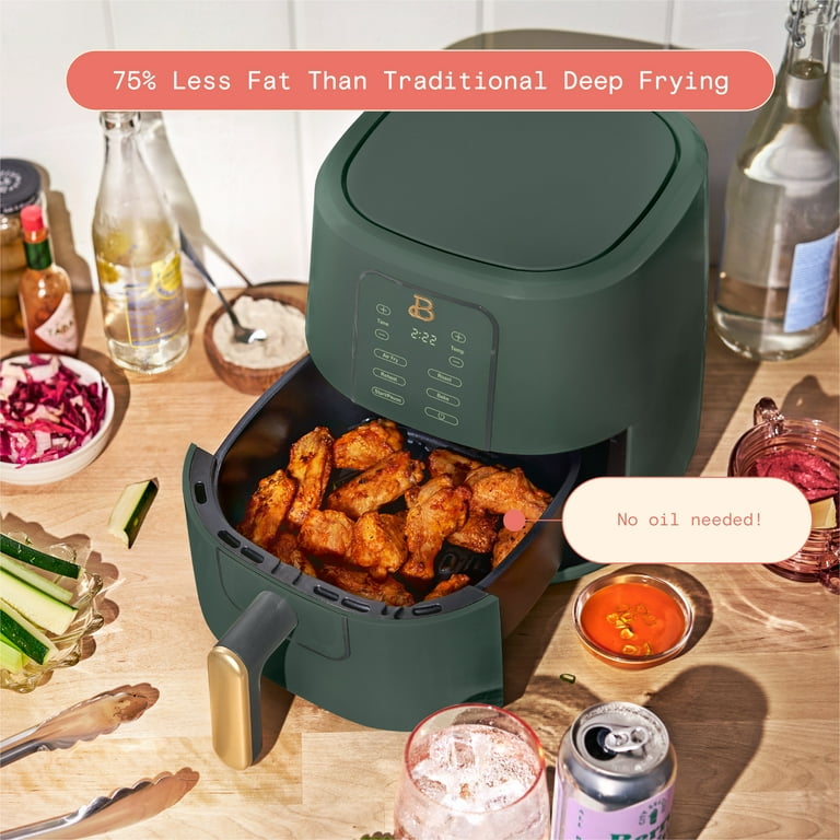  Touchscreen Air fryer, Digital Air fryer with Touch-Activated  Display, Kitchenware by Drew Barrymore (3QT, White Icing) : Home & Kitchen