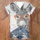 thumbnail image 2 of Blusas de Manga Corta para las Mujeres Causal V-Cuello Camiseta Sólida, Top de Moda de Verano para el Hogar Y Diario, 2 of 3