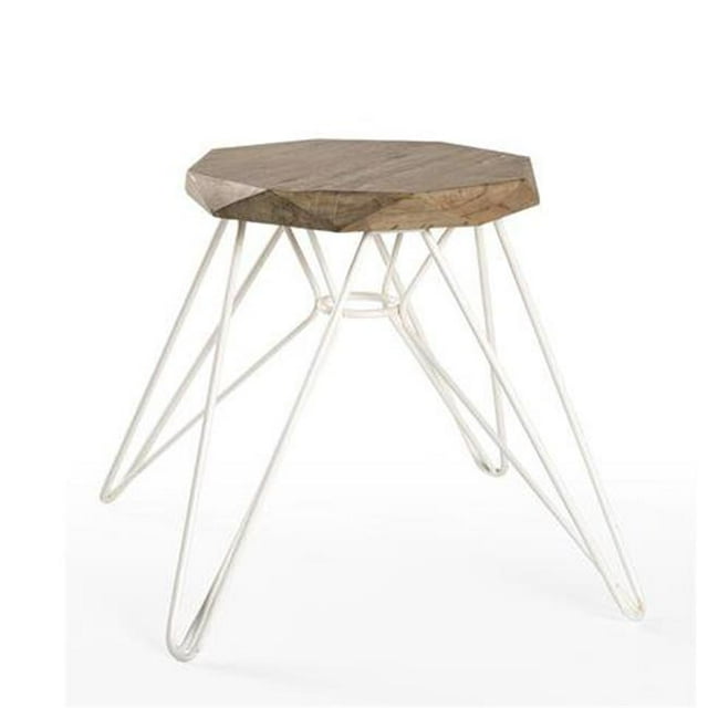 18 x 15,75 x 15,75 Po Tabouret Madrid&44; Blanc