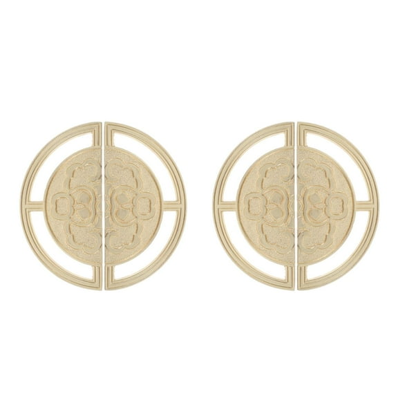 WORGEOUS 4 pcs  Half Moon Cabinet Pull Handles Semi-Circle Handles Antique Golden Pulls Shoe Cabinet Hand Pull Cabinet Knob For Cabinet And Closet Doors Drawer Pulls