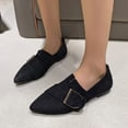 thumbnail image 4 of SuTry Women's Pointed Toe Loafers Slip On Metal Buckle Decor Comfortable Casual Walking Shoes(40), 4 of 9