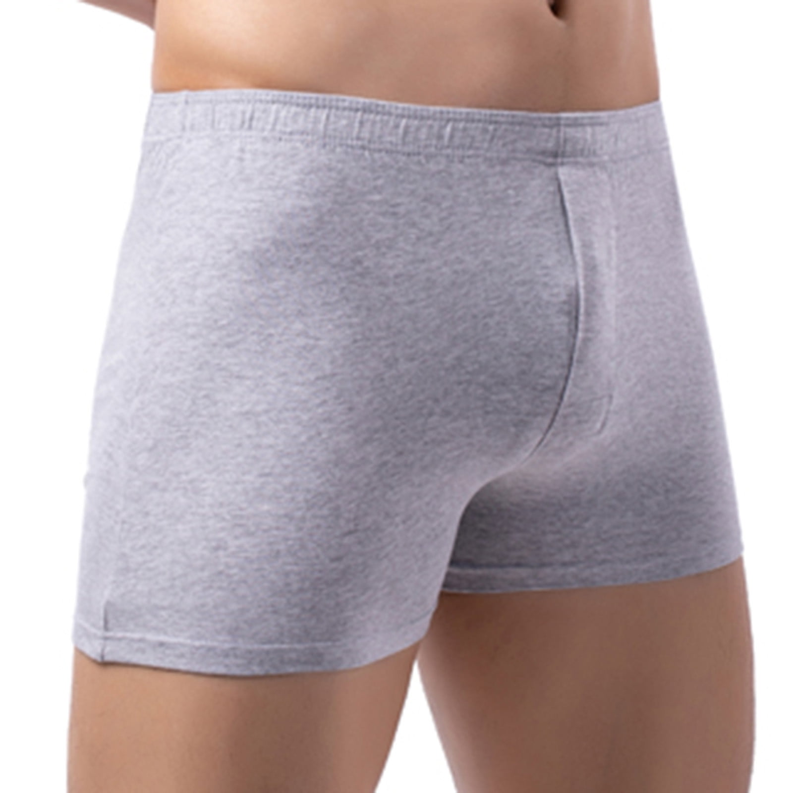 QIPOPIQ Mens Underwear Casual Solid Sexy Elastic-waisted Boxers