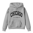 thumbnail image 4 of Telankuip 2025 Fashion California Letter Print Girls Pullover Hoodies Loose Fit Long Sleeve Kids Sweatshirts Drawstring Drop Shoulder Casual Workout Fall Winter Hooded Tops Grey 3-4 Years, 4 of 4