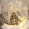 thumbnail image 5 of 4.9ft 10LED Rose Gold Metal Leaves Lights Battery Powered Fairy String Lights Indoor Decorative Lights for Holiday Christmas Wedding Party Home Decoration (Warm White), 5 of 8