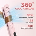thumbnail image 3 of 2-in-1 Airflow Curling Iron Flat Iron, Hair Straightener & Curler, 1 inch Curling Wand with 20 Million Negative Ions, 5 Temp Settings, Dual Voltage for Travel, 3 of 9