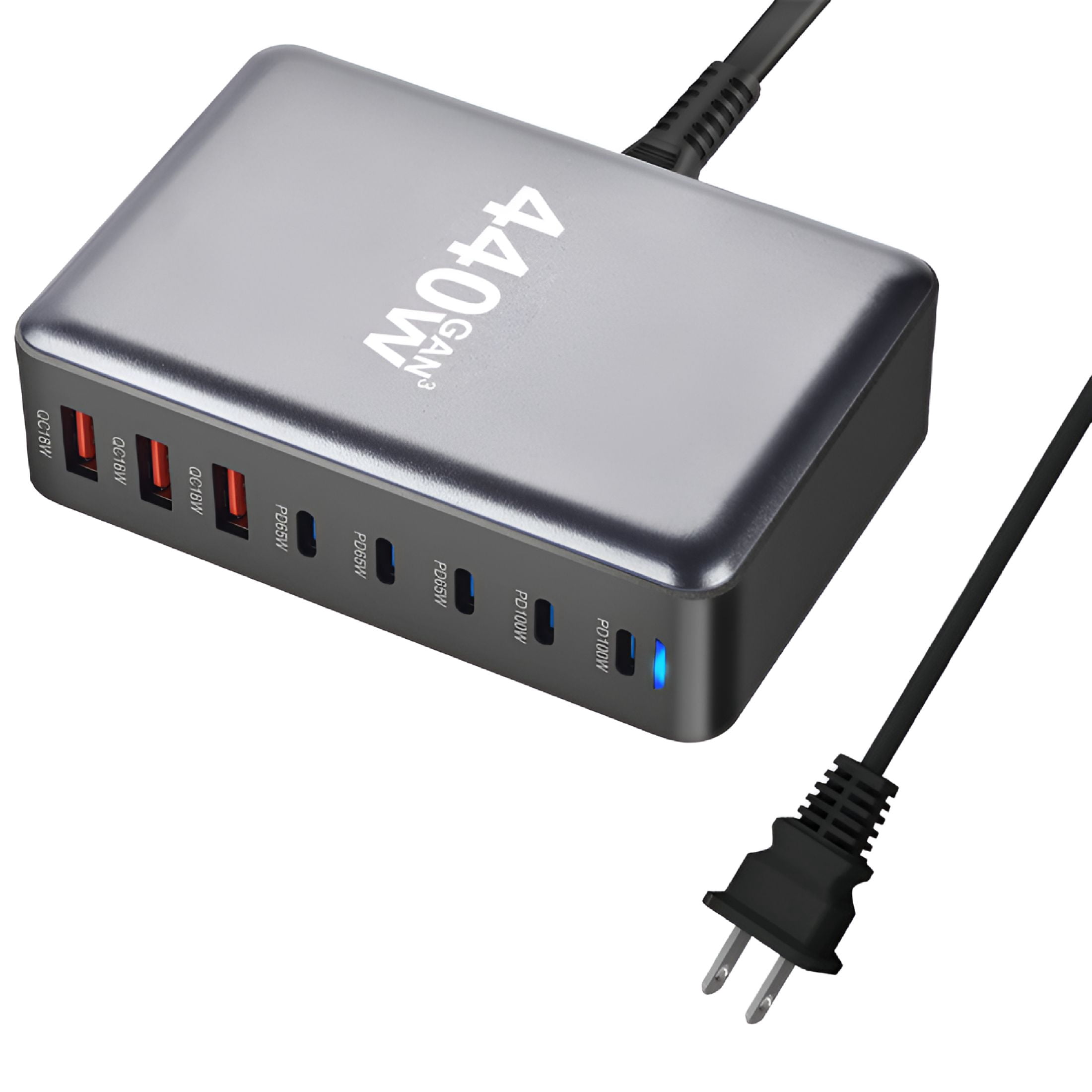 GJX 268W 100w Charger Type C 8Port Hub Multi USB Charger Station PD Fast Charging