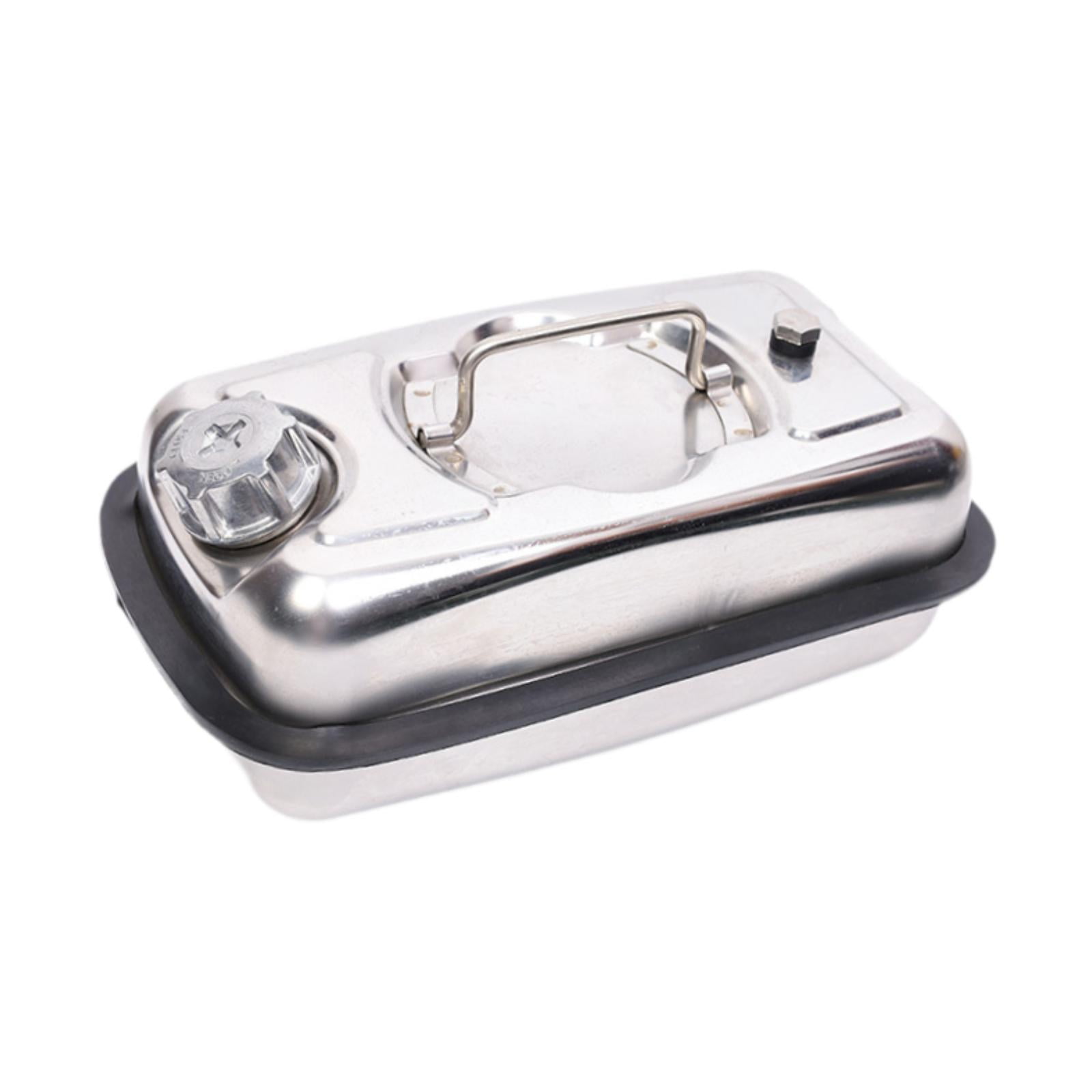 Wzmzjy Motorcycle Seat Fuel Can Tank Multipurpose Liquid Storage Canister for Emergency 3L Stainless Steel
