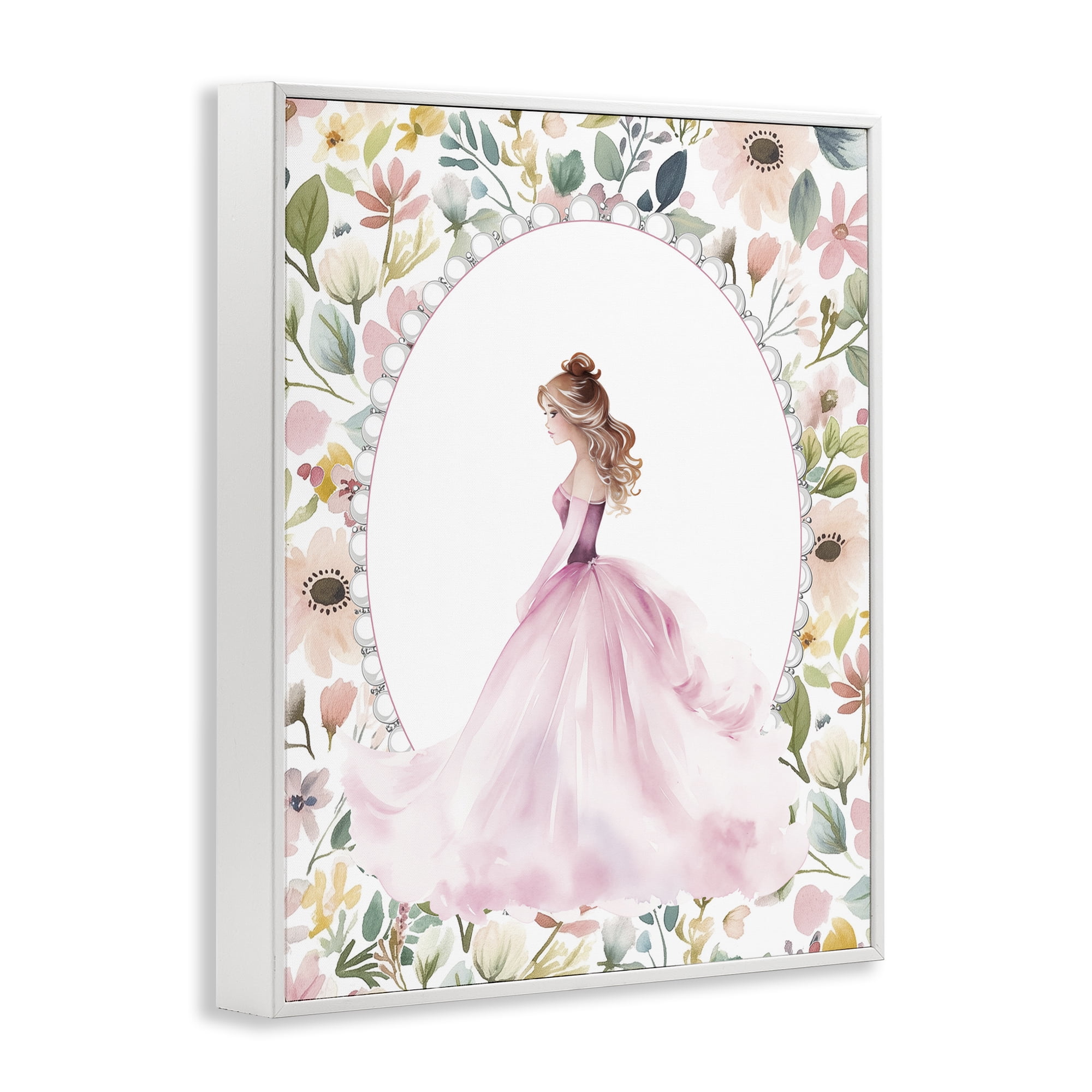 Stupell Industries Elegant Princess Love White Framed Giclee Art, design by Christine Simpson Art