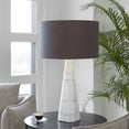 thumbnail image 2 of Uttermost Citadel Contemporary Marble Iron and Fabric Table Lamp - Elegant White, 2 of 8