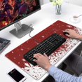 thumbnail image 2 of Long Mouse Pads for Desk,Red Christmas Snowflake Pattern Desk Mats on Top Of Desks, Desk Mouse Pad Extra Large with 3mm Non-Slip Base and Stitched Edge for Gaming,Office,Work,Home 31.5x15.7in, 2 of 5