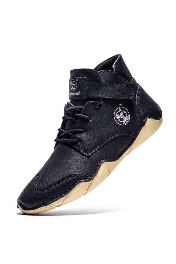 Men Ankle Chukka Boots Hand-Stitching Leather Shoes Outdoor Summer Fashion Dress Boots