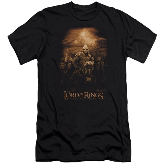 Lord of the Rings Riders Of Rohan Premium Canvas Adult Slim Fit 30/1 T-Shirt Black