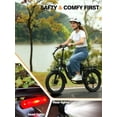 thumbnail image 4 of ESKUTE D200 Electric Bike for Adults 750W Peak Motor 19.8 Mph, Folding 20x3 Inch Fat Tire E‑Bike, 48V 10.4Ah Up to 55 Miles, with 7‑Speed Step‑Through Cargo Fold E Bicycle, NFC Unlock Black, UL2849, 4 of 9