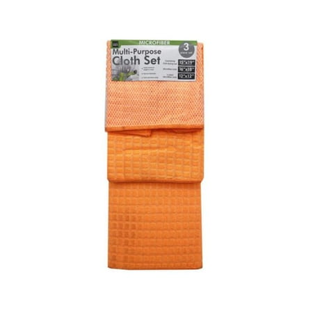 

Kole Imports GE927-8 Solid Color Microfiber Multi-Purpose Kitchen Cloth Set Pack of 3 - Case of 8