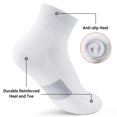 thumbnail image 4 of 5 Pairs Ankle Socks Womens Athletic Thick Cushioned Running Hiking Low Cut, 4 of 6